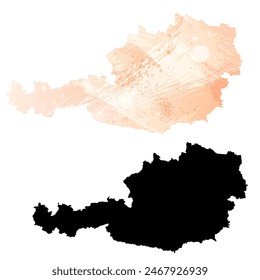 High detailed vector map. Austria.