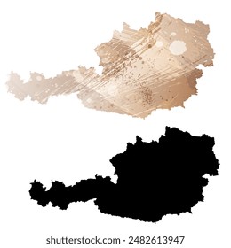 Mapa de Vector detallado. Austria.