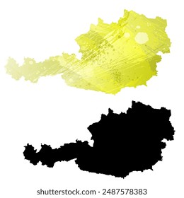High detailed vector map. Austria.