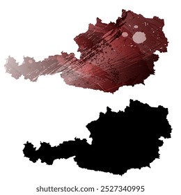 High detailed vector map. Austria.