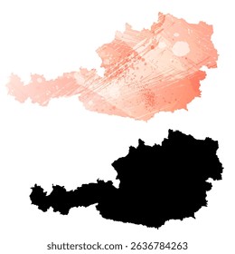 High detailed vector map. Austria.