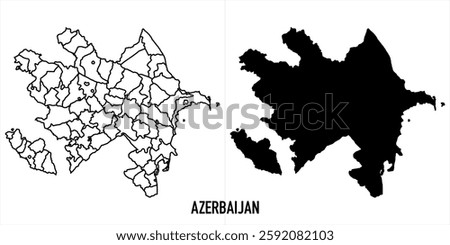 High detailed vector map - azerbaijan