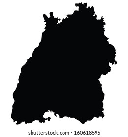 High detailed vector map - Baden-Wurtemberg 