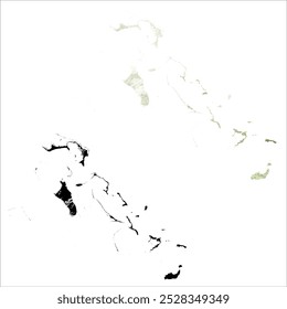 Mapa vetorial altamente detalhado. Bahamas