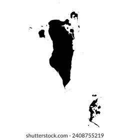 High detailed vector map. Bahrain. New 2024.