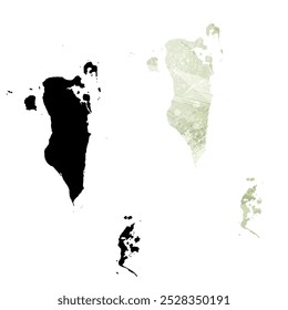 Alto mapa de Vector detallado. Bahréin.