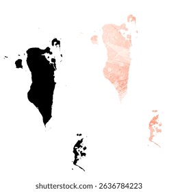 High detailed vector map. Bahrain.