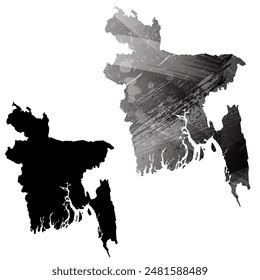 High detailed vector map. Bangladesh.