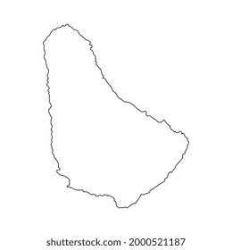 Mapa vectorial detallado de Barbados 
