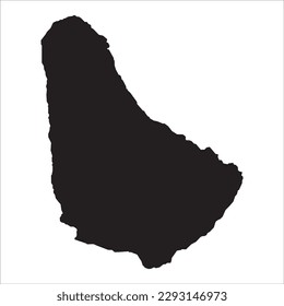 Mapa vectorial detallado alto. Barbados. Nuevo mapa 2023.