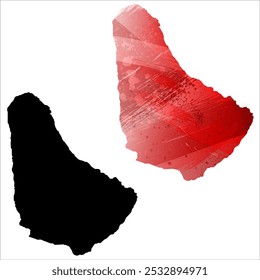 High detailed vector map. Barbados.