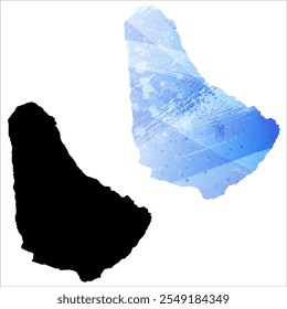 Alto mapa de Vector detallado. Barbados.