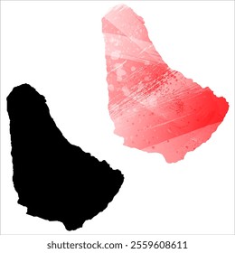 High detailed vector map. Barbados.