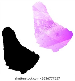 High detailed vector map. Barbados.