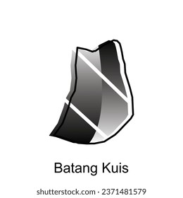 Hohe detaillierte Vektorkarte von Batang Kuis City moderne Umrisse, Logo Vector Design. Abstrakt, Design Konzept, Logo, Logotyp Element für Vorlage.