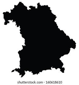 High detailed vector map - Bavaria/Bayern 