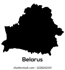 High detailed vector map - Belarus Map silhouette Vector file with country name