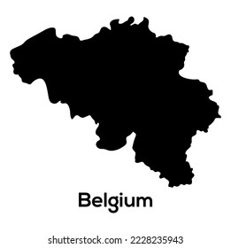 High detailed vector map - Belgium Map silhouette Vector file with country name