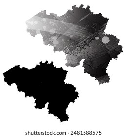 High detailed vector map. Belgium.