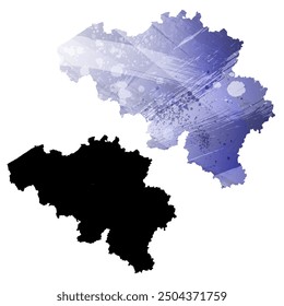 Alto mapa de Vector detallado. Bélgica.