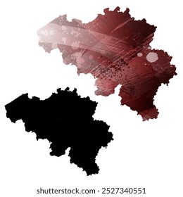 Detaillierte Vektorkarte mit hoher Auflösung. Belgien.