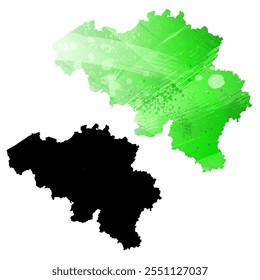 High detailed vector map. Belgium.