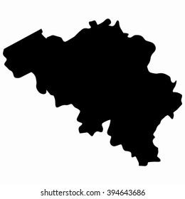 High detailed vector map - Belgium