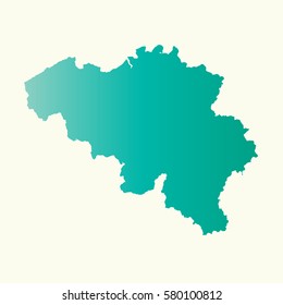 High detailed vector map - Belgium