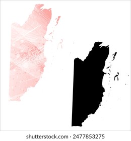 Mapa de Vector detallado. Belice.