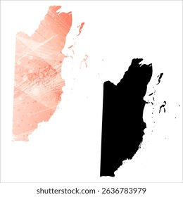 High detailed vector map. Belize.