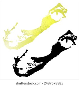 High detailed vector map. Bermuda.