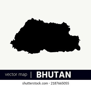 High Detailed Vector Map - Bhutan