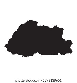 High detailed vector map. Bhutan. New Map 2023.