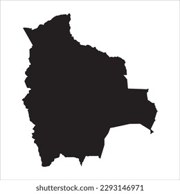 High detailed vector map. Bolivia. New Map 2023.