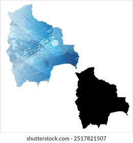 Detaillierte Vektorkarte mit hoher Auflösung. Bolivien.