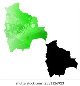 High detailed vector map. Bolivia.