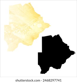 High detailed vector map. Botswana.