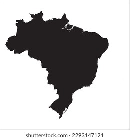 High detailed vector map. Brazil. New Map 2023.