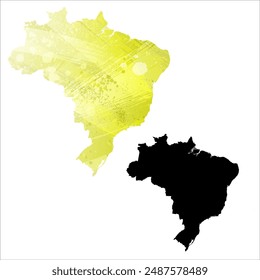 High detailed vector map. Brazil.