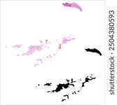 High detailed vector map. British Virgin Islands.