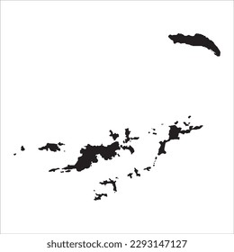 High detailed vector map. British Virgin Islands. New Map 2023.