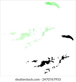High detailed vector map. British Virgin Islands.