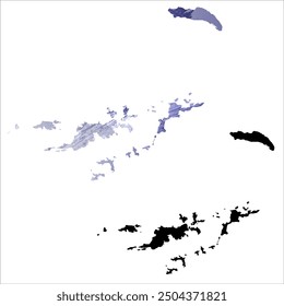 High detailed vector map. British Virgin Islands.