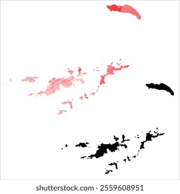 High detailed vector map. British Virgin Islands.