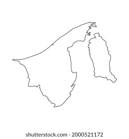 High detailed vector map Brunei 