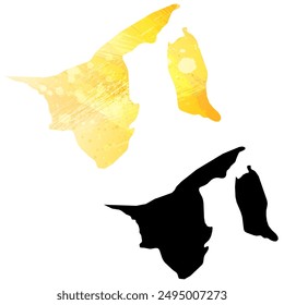 Mapa de Vector detallado. Brunei.