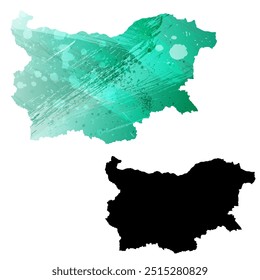 Alto mapa de Vector detallado. Bulgaria.