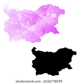 High detailed vector map. Bulgaria.