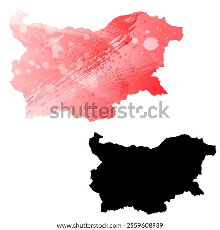 High detailed vector map. Bulgaria.