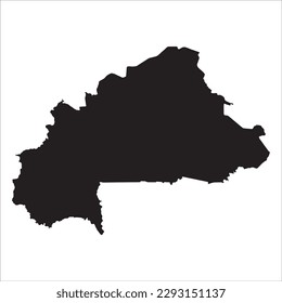 High detailed vector map. Burkina Faso. New Map 2023.